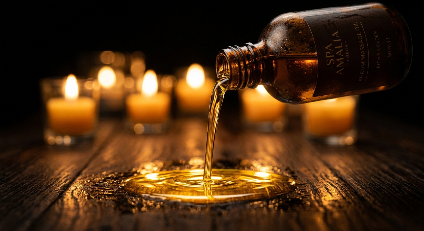 Óleo dourado a ser vertido